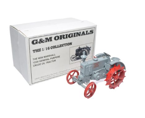 G&amp;M Originals 1/16 Hand Built Model tractor comprising Marshall 12/20 General Purpose with steel wheels and finished in g