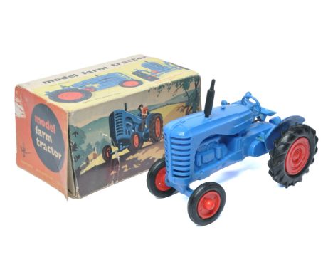 Raphael Lipkin (England) approx 1/24 plastic scale model of the Massey Harris Tractor in blue. Displays generally very good t