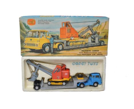 Corgi No. GS27 Machinery Carrier with Bedford Tractor Unit plus Priestman Shovel. Generally displays good to very good, more 