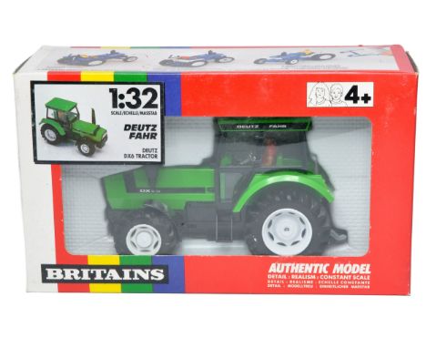 Britains Farm 1/32 diecast model issue comprising No. 9524 Deutz Fahr DX6 Tractor. Very good to excellent (some minor wheel m