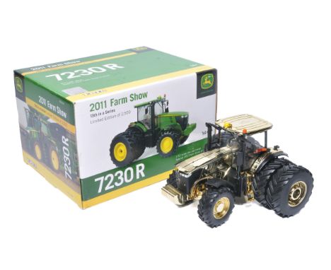 Ertl Farm Model issue comprising No. 45331A John Deere 7230R Tractor. Special Gold Chase Edition for 2011 Farm Show. Limited 