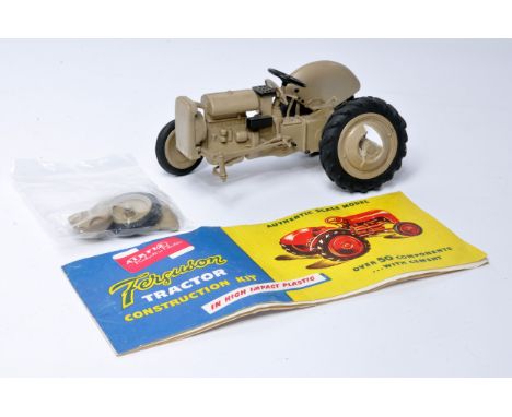 Airfix 1/20 plastic model of the Ferguson Tractor in grey. Incomplete and in need of repair to (mostly to rear wheel). Does i