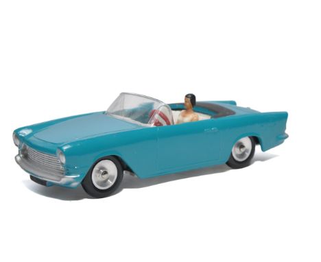 Solido Simca Oceane Cabriolet. Petrol blue with white interior, inc figure. Displays excellent with little sign of wear. 