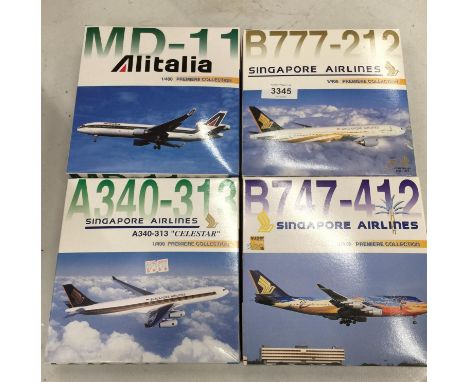 FOUR BOXED 'PREMIERE COLLECTION' MODEL AEROPLANES - SCALE 1:400 