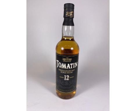 1 X 70CL BOTTLE - TOMATIN 12 YEAR OLD SINGLE MALT SCOTCH WHISKY 