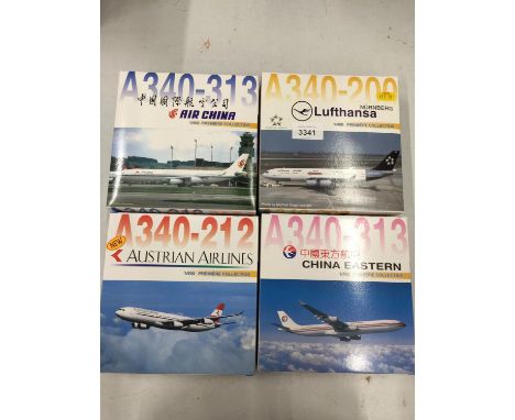 FOUR BOXED 'PREMIERE COLLECTION' MODEL AEROPLANES - SCALE 1:400 