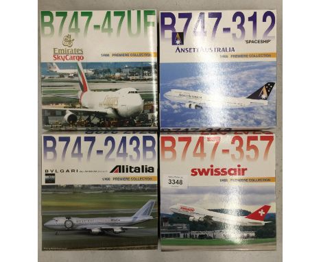 FOUR BOXED 'PREMIERE COLLECTION' MODEL AEROPLANES - SCALE 1:400 