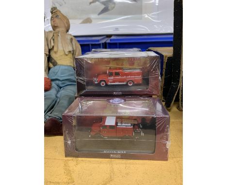 SEVEN BOXED ATLAS EDITIONS COLLECTIONS FIRE ENGINE MODELS 