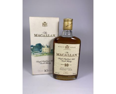 1 X 35CL BOXED BOTTLE - THE MACALLAN 1980'S 10 YEAR OLD SINGLE HIGHLAND MALT SCOTCH WHISKY 