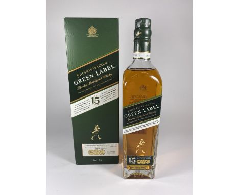 1 X 70CL BOXED BOTTLE - JOHNNIE WALKER 15 YEAR OLD GREEN LABEL WHISKY 