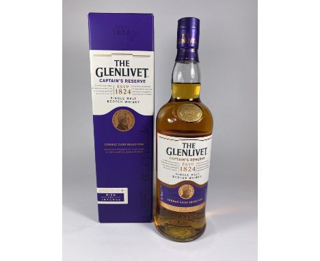 1 X 70CL BOXED BOTTLE - THE GLENLIVET CAPTAIN'S RESERVE SINGLE MALT SCOTCH WHISKY 