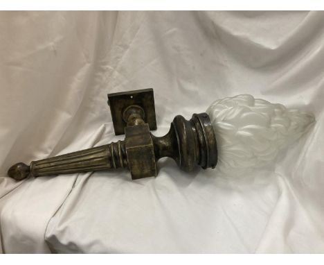 AN ART DECO STYLE 'TORCH' WALL LAMP HEIGHT 64CM 