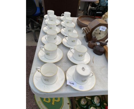 TWELVE ROYAL WORCESTER ESPRESSO CUPS AND SAUCERS 