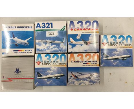 SEVEN 1:500 SCALE BOXED MODEL AEROPLANES 