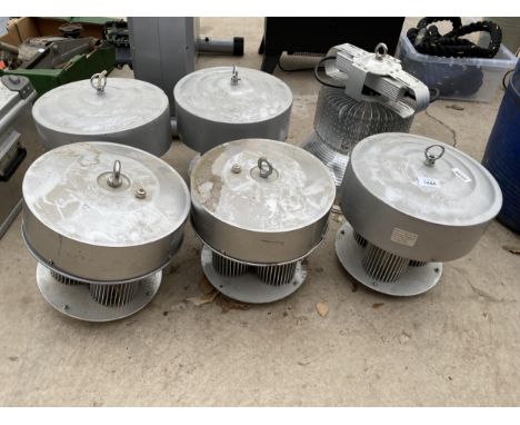 SIX ASSORTED INDUSTRIAL STYLE LIGHT FITTINGS 