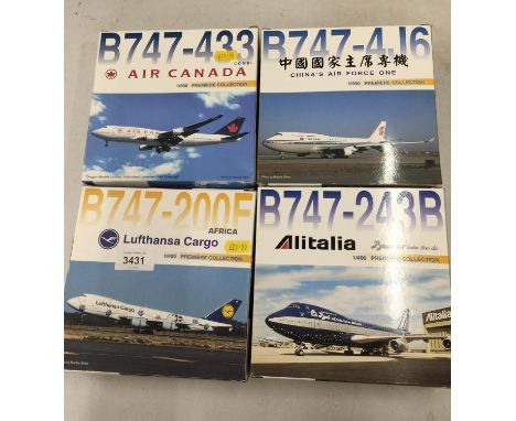 EIGHT BOXED HERPA WINGS COLLECTION MODEL AEROPLANES - SCALE 1:500 