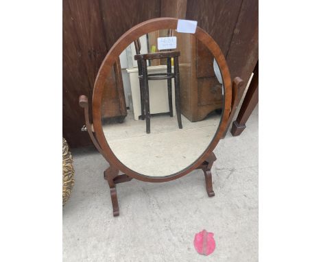 A MAHOGANY DRESSING TABLE MIRROR 