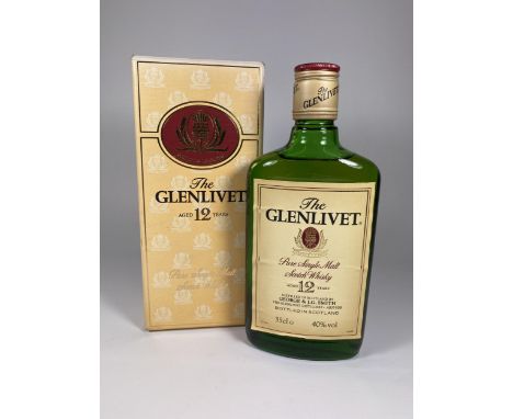 1 X 35CL BOXED BOTTLE - THE GLENLIVET 1980/1990'S 12 YEAR OLD SINGLE MALT SCOTCH WHISKY 