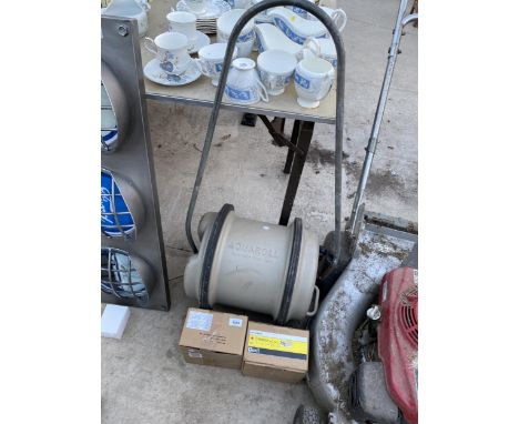 TWO BOXES OF SCREWS AND A CAMPING WATER ROLLER 