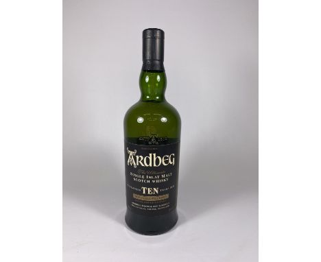 1 X 70CL BOTTLE - ARDBEG 10 YEAR OLD SINGLE ISLAY MALT SCOTCH WHISKY 