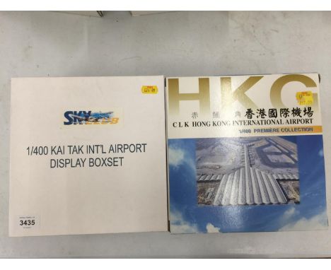 TWO 1:400 SCALE INTERNATIONAL AIRPORT BOXED COLLECTORS MODELS 