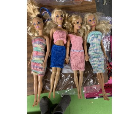 A BAG OF FOUR MATTEL DOLL FIGURES 