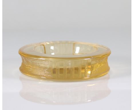 Daum Nancy Art Deco empty pocket - Weight:  2.96 kg - Region: France - Sizes: H=55mm D=200mm - Condition: At first sight - go