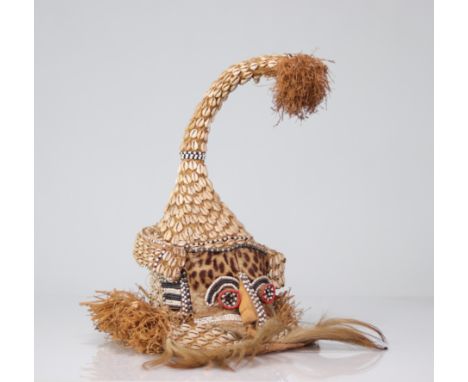 Kuba Ngeende African Mask - Weight:  1.10 kg - Region: Congo - Sizes: H=450mm L=350mm - Condition: At first sight - patina of