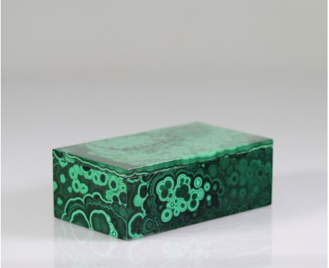 rectangular malachite box - Weight:  1.15 kg - Sizes: H=55mm L=150mm - Condition: At first sight - good condition - no restor