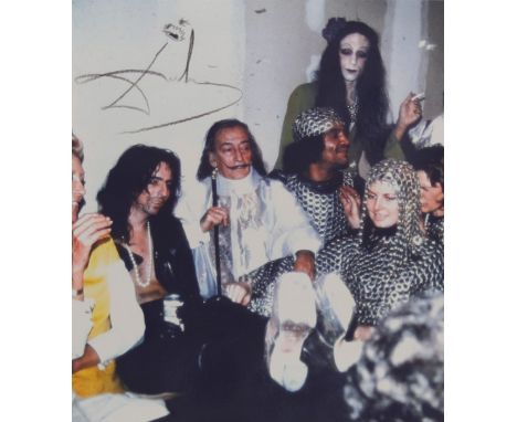 Andy Warhol & Salvador Dali. Circa 1972. Original photograph by Salvador Dali and Alice Cooper directed by Andy Warhol. Signe