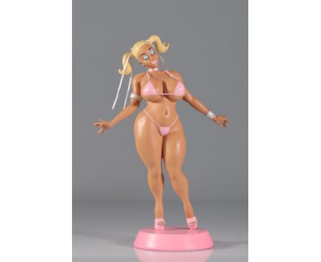 Spencer Davis pin-up statue - Weight:  820 g - Sizes: H=290mm L=200mm - Condition: At first sight - good condition - no resto