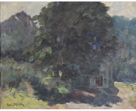 Richard HEINTZ (1871-1929) imposing oil on canvas "Chapelle de Sy" - Offered by the artist himself in compensation for work. 