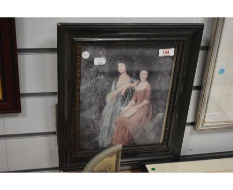 After Thomas Gainsborough (1727-1788), reproduction print, Mrs. Richard Brinsley Sheridan, framed and glazed,  31cm x 37cm.