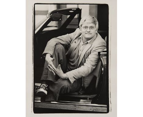 113
HERB RITTS  1952-2002
David Hockney  c. 1980
Stampa fotografica vintage alla gelatina sali d’argento. Timbro del fotograf