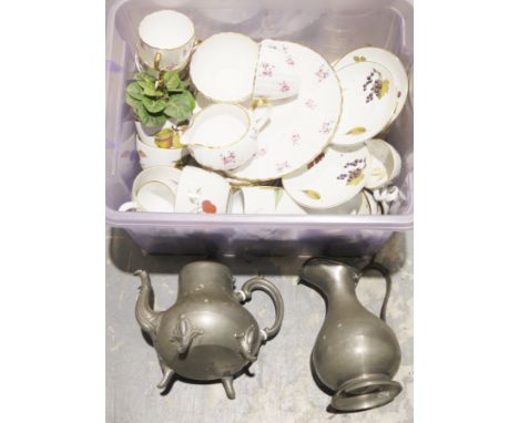 Royal Worcester ' Evesham ' tea ware, Jason ' Rosemary ' bone china tea ware together with a resin sculpture of an Alsatian a