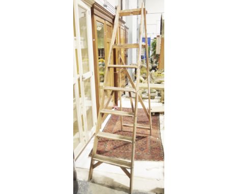Wooden decorator's step ladders, 184cm high