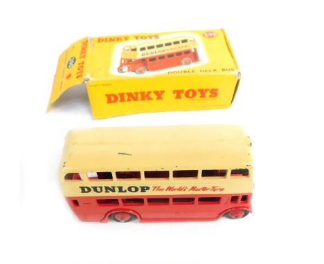 A Dinky Toys Auto Bus Double Decker Dunlop, boxed.