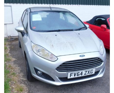 A Ford Fiesta Zetec, Registration FV64 ZXG, first registered 25/02/2015, petrol, five door hatchback, 1242cc, silver, V5 pres