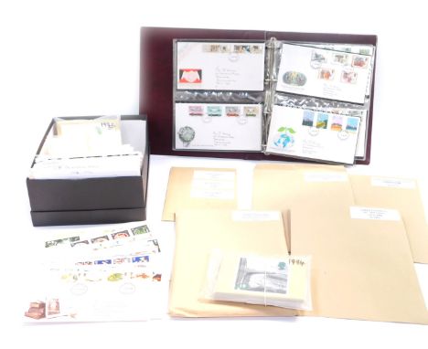 A group of presentation packs, first day covers, Post Office postcards, butterfly stamps, stamp album, etc. (a quantity) 