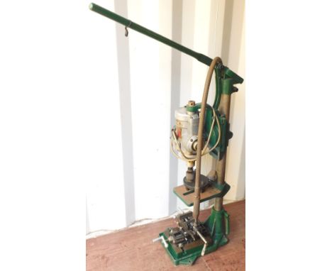 A Grimstone Duplex drill and grinder, No 6228, 50 cycles, 230volt, 130cm high. WARNING! This lot contains untested or unsafe 