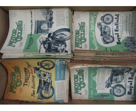 Collection of vintage motorcycling magazines, all c.1950 ? 1960, approx 80 copies 