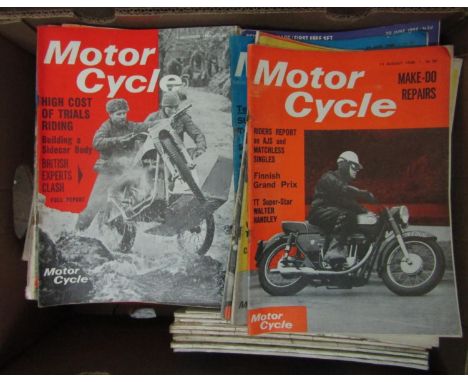 Collection of vintage motorcycle magazine, all c.1960 ? 1970, approx 110 copies (1 box) 