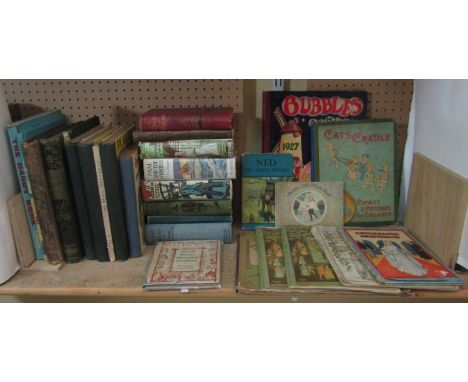 An interesting collection of antique and vintage children's books to include various Playbox annuals, a 1927 Bubbles annual, 