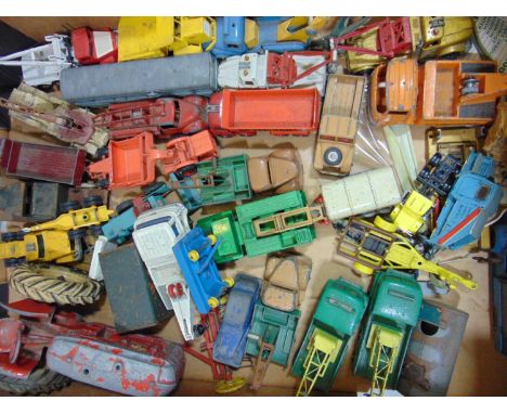 Collection of unboxed vintage model vehicles by Dinky, Lesney and Corgi including Corgi Pony trailer, Dinky Crash Truck, Dink