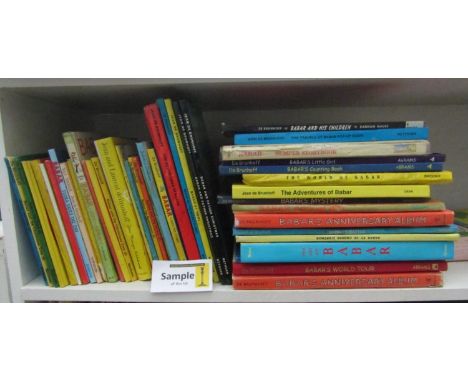 An extensive collection of Babar books (various dates) two Herge Tin Tin books published by Magnet, a quantity of Walt Disney