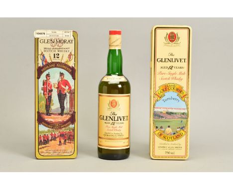 TWO BOTTLES OF SINGLE MALT, comprising The Glenlivet Pure Single Malt Scotch Whisky, aged 12 Years, distilled by George &amp;