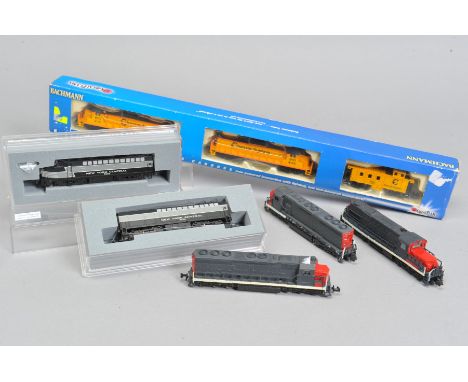 A QUANTITY OF BOXED AND UNBOXED N GAUGE AMERICAN OUTLINE DIESEL LOCOMOTIVES, comprising boxed Bachmann G.M. EMD GP40 locomoti