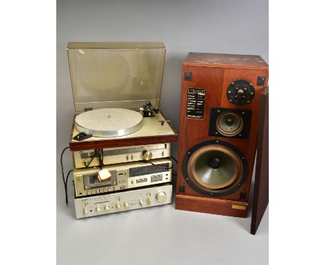 A LUXMAN PD264 AUTO LIFT TURNTABLE, fitted with MA3002 cartridge (crack to plexi glass lid, untested due to European plug), a