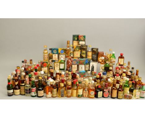 A COLLECTION OF ONE HUNDRED AND FIFTY WHISKY MINIATURES, including twenty one Single Malts and one hundred and thirty blended