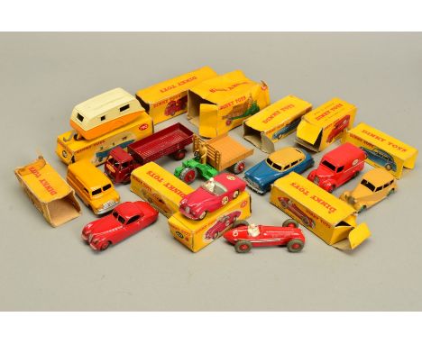 A QUANTITY OF BOXED DINKY TOYS, including Alfa-Romeo Racing Car, No.23f/232, Sunbeam Alpine Sports, No.107, version in deep p